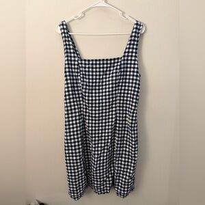Old Navy Navy & White Plaid Dress Size Large